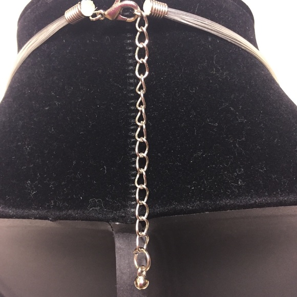 Multi Strand Sequins and Beads Necklace White - Picture 4 of 5